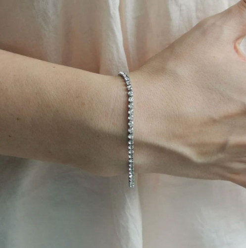 Elegantný tenisový náramok so zirkónmi MBSS19ST-CZ
