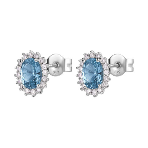 Strieborné náušnice so zirkónmi Brosway Fancy Cloud Light Blue FCL17