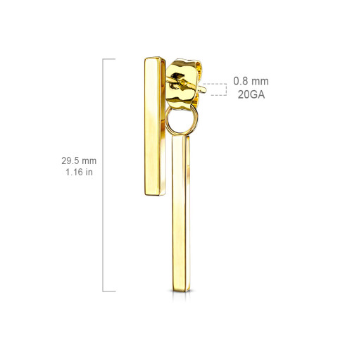 Oceľové visiace náušnice 3631