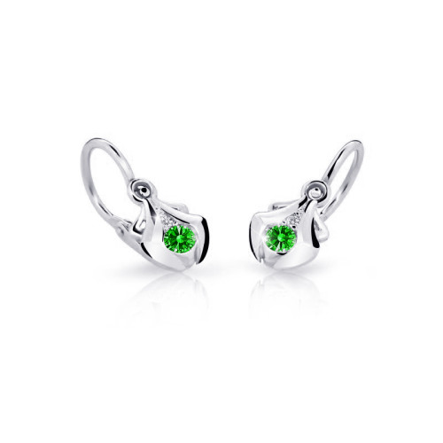 Zlaté detské náušnice C2224B-Green