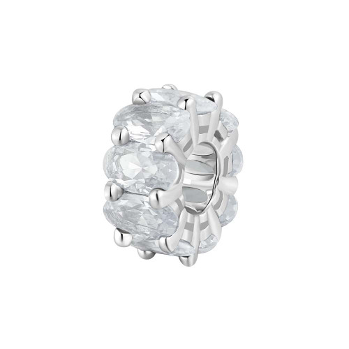 Strieborný korálik so zirkónmi Brosway Fancy Infinite White FIW01