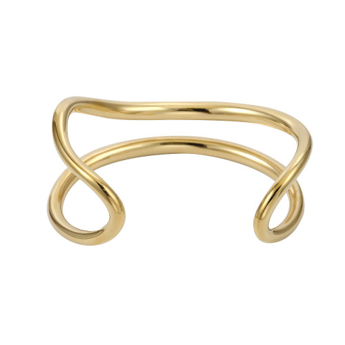Pozlátený náramok bangle z chirurgickej ocele MBSG32GD