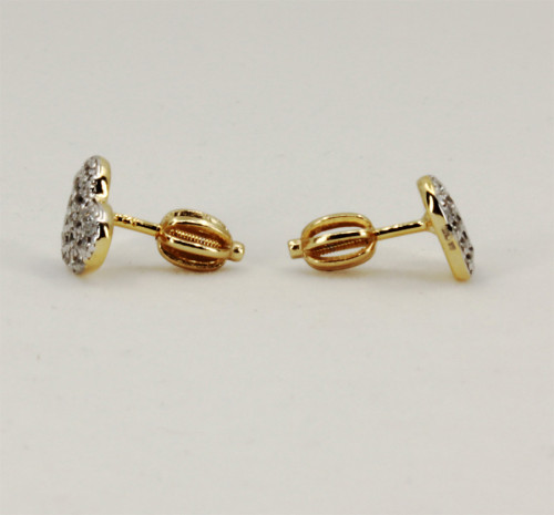 Náušnice srdca so zirkónmi pozaltené striebro 3126001